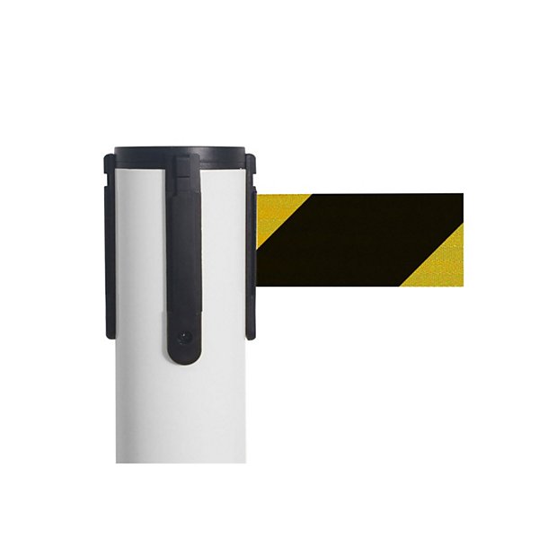 Colonnina colore acciaio spazzolato con nastro arancio 100cm x 3m - 12