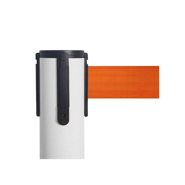 Colonnina colore acciaio spazzolato con nastro arancio 100cm x 3m - 14