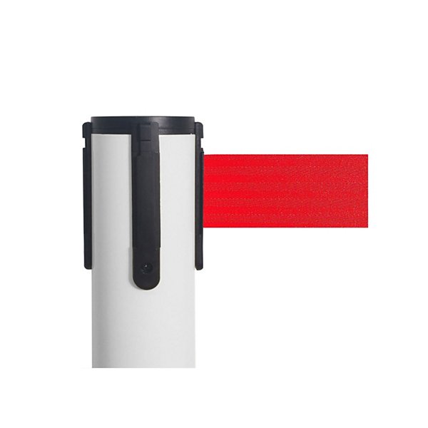Colonnina colore acciaio spazzolato con nastro arancio 100cm x 3m - 15