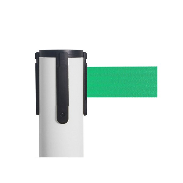 Colonnina colore acciaio spazzolato con nastro arancio 100cm x 3m - 16