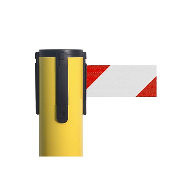 Colonnina colore acciaio spazzolato con nastro arancio 100cm x 3m - 17