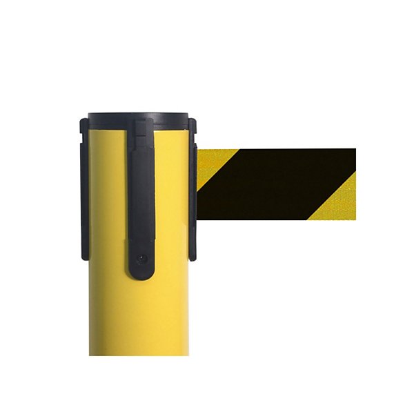 Colonnina colore acciaio spazzolato con nastro arancio 100cm x 3m - 20