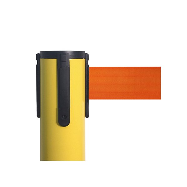 Colonnina colore acciaio spazzolato con nastro arancio 100cm x 3m - 22