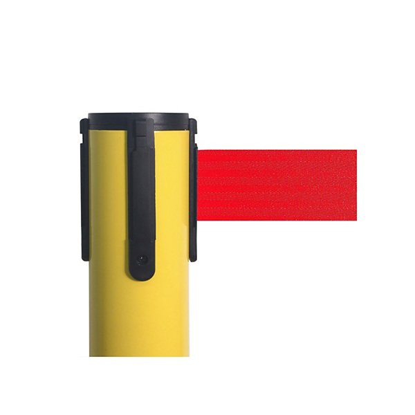 Colonnina colore acciaio spazzolato con nastro arancio 100cm x 3m - 23