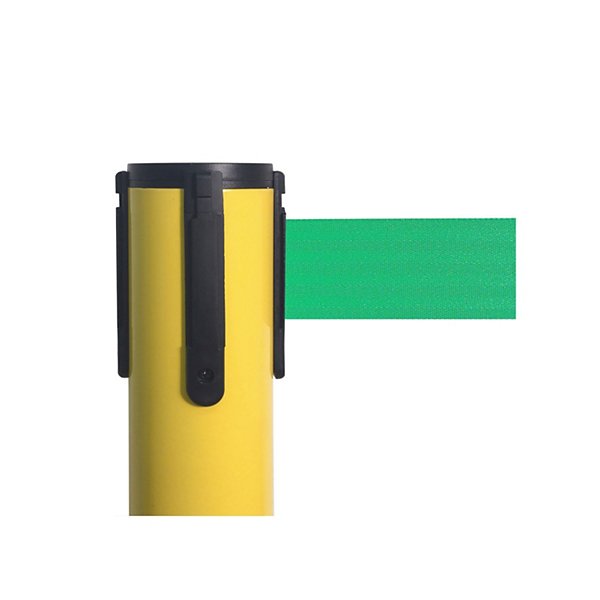 Colonnina colore acciaio spazzolato con nastro arancio 100cm x 3m - 24