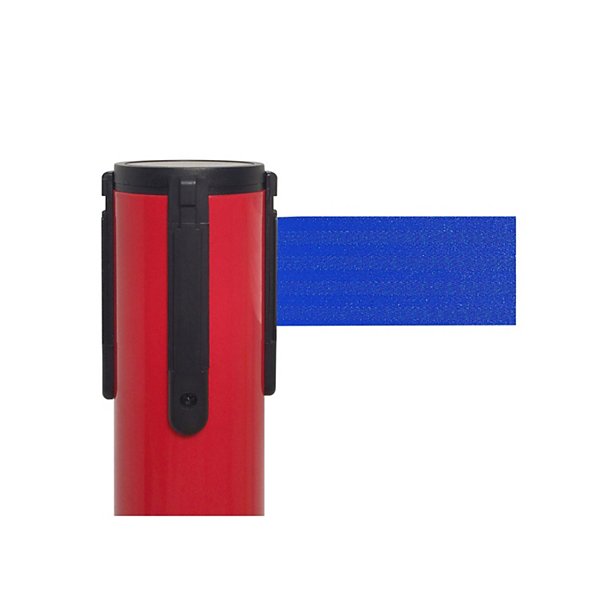Colonnina colore acciaio spazzolato con nastro arancio 100cm x 3m - 33