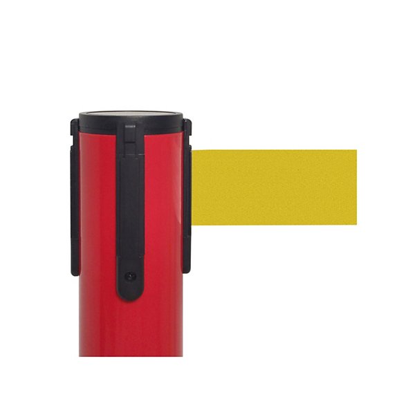 Colonnina colore acciaio spazzolato con nastro arancio 100cm x 3m - 34