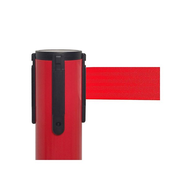 Colonnina colore acciaio spazzolato con nastro arancio 100cm x 3m - 38