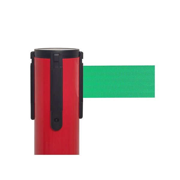 Colonnina colore acciaio spazzolato con nastro arancio 100cm x 3m - 39