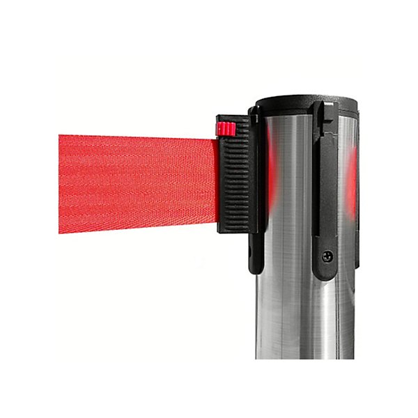 Colonnina colore acciaio spazzolato con nastro giallo 100cm x 3m - 8