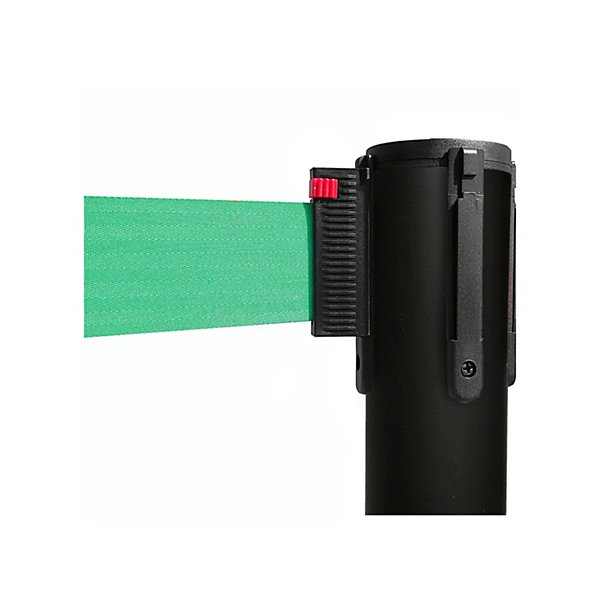 Colonnina colore acciaio spazzolato con nastro giallo/nero 100cm x 3m - 31