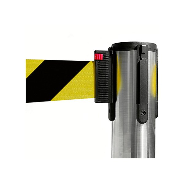 Colonnina colore nero con nastro giallo/nero 100cm x 3m - 5