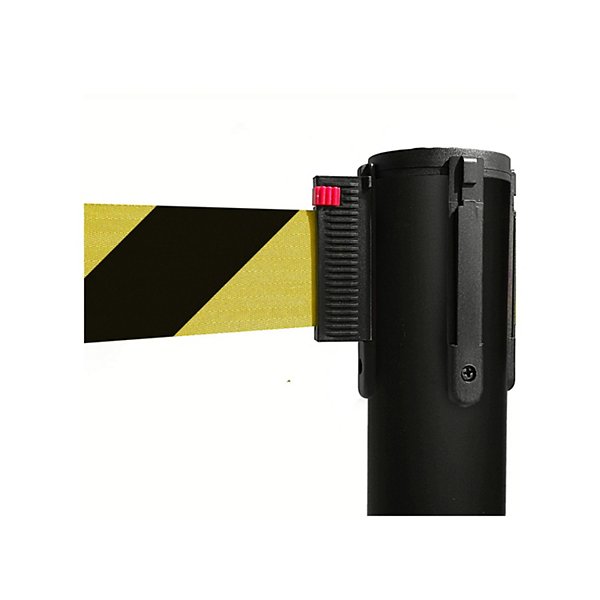 Colonnina colore nero con nastro giallo/nero 100cm x 3m - 28