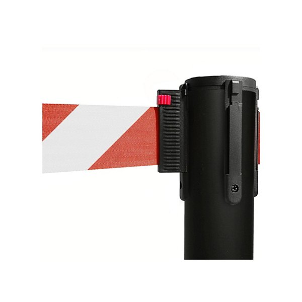 Colonnina colore nero con nastro rosso 100cm x 3m - 25
