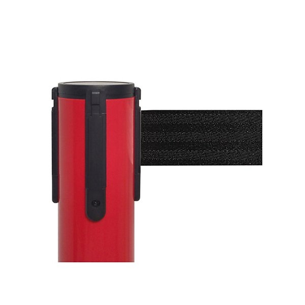 Colonnina colore nero con nastro rosso 100cm x 3m - 36