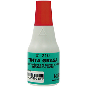 Colop 210 Tinta grasa para sellos de ruedas metálicas roja 25 ml. Colop 210 Tinta grasa para sellos de ruedas metálicas roja 25 ml.