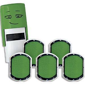 COLOP Boîte de 5 encriers vert smooth pour tampon Nio Emoji