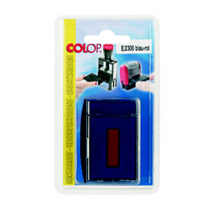 Colop Cassette d'encre pré-encrée E/2300/2 pour dateur automatique 2300 / 2360 / 3300 / 3360 / S300- Bicolore (Lot de 5)