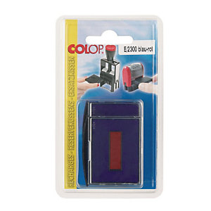 COLOP Cassette d'encre pré-encrée E/2300/2 pour dateur automatique 2300 / 2360 / 3300 / 3360 / S300- Bicolore (lot de 5)