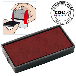COLOP Cassette d'encre pré-encrée E/30 pour timbre automatique Printer 30 - Rouge (paquet 2 unités)