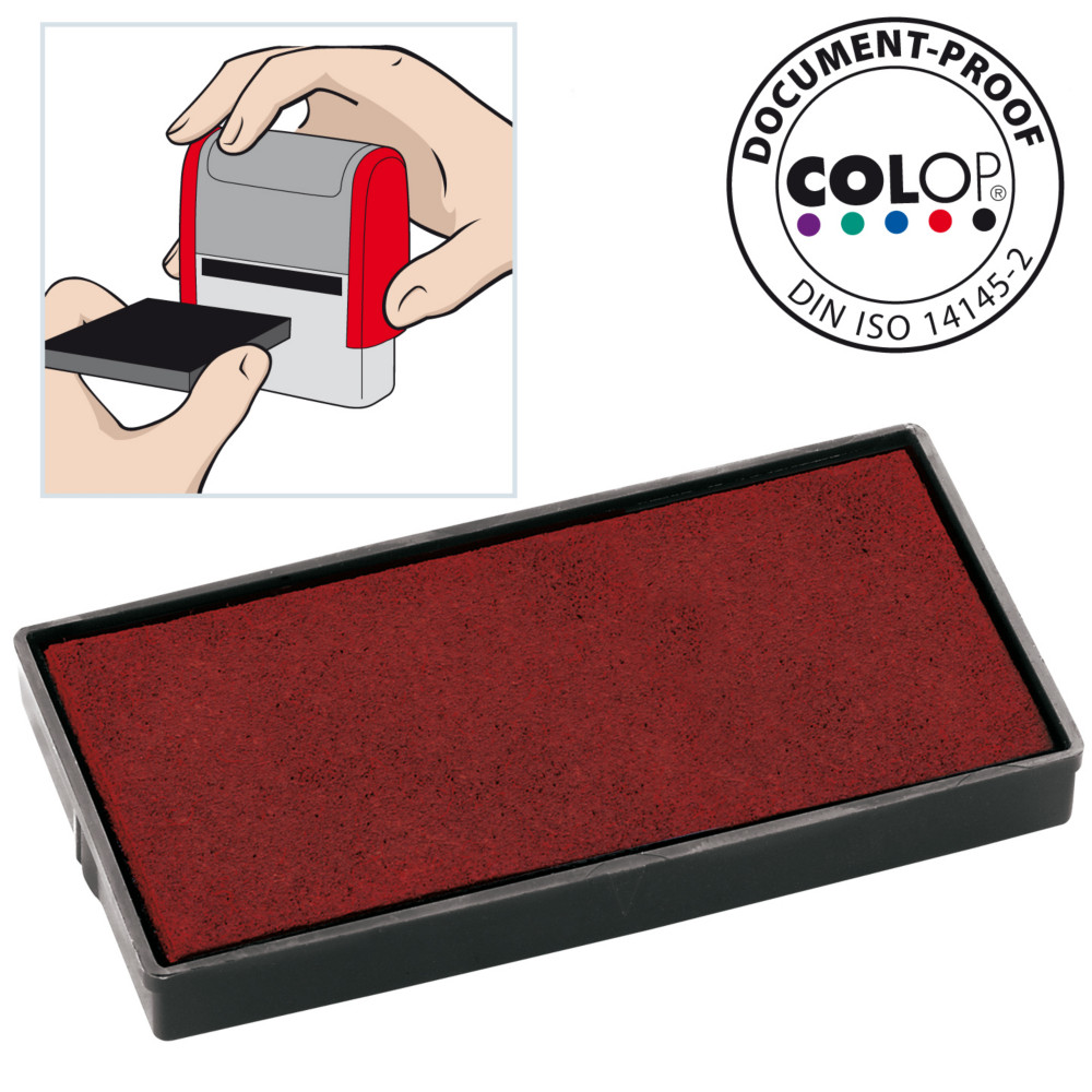 Colop Cassette d'encre pré-encrée E/40 pour timbre automatique Printer 40 - Rouge - Lot de 2