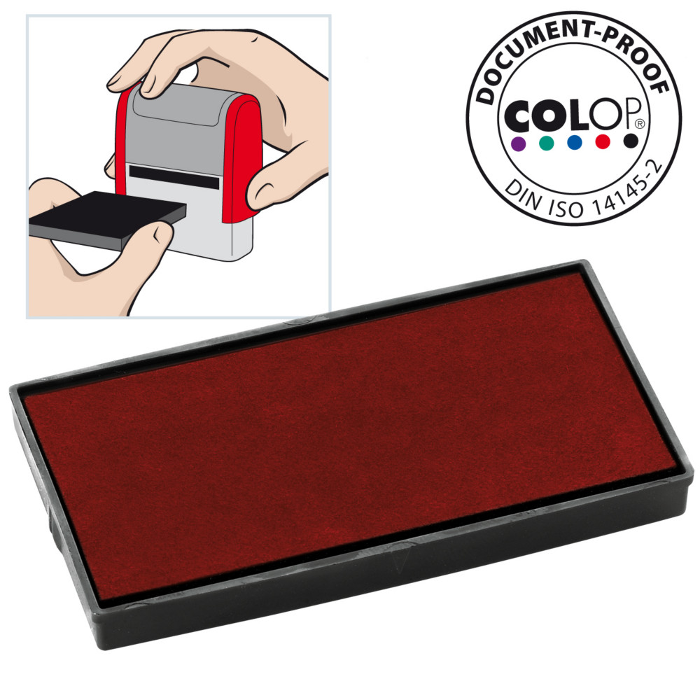 Colop Cassette d'encre pré-encrée E/50 pour timbre automatique Printer 50 - Rouge - Lot de 2