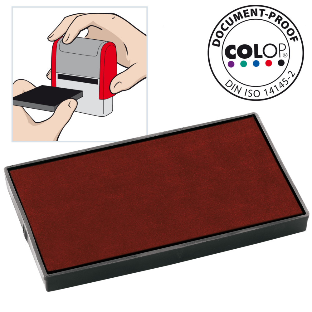 Colop Cassette d'encre pré-encrée E/60 pour timbre automatique Printer 60 - Rouge - Lot de 5