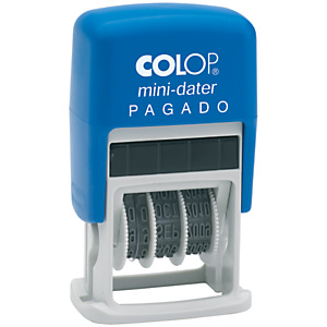 Colop Mini-dater S 160/L1 Sello fechador Pagado con entintaje automático Colop Mini-dater S 160/L1 Sello fechador Pagado con entintaje automático