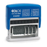 Colop Mini Info Dater S120/WD, Timbro autoinchiostrante polinomio con datario, Bicolore, Colore blu Colop Mini Info Dater S120/WD, Timbro autoinchiostrante polinomio con datario, Bicolore, Colore blu