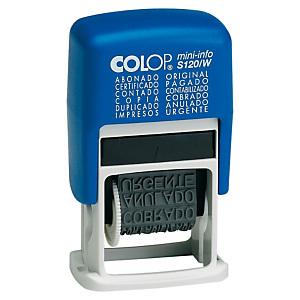 Colop Mini-info S120/W Sello multifórmula comercial con entintaje automático Colop Mini-info S120/W Sello multifórmula comercial con entintaje automático