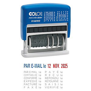 Colop Mini Tampon dateur Printer S 120/WD -  multi formules - Bicolore