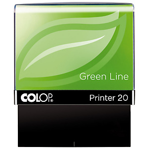 Colop Printer 20 Green Line Sello personalizable reciclado con entintaje automático tinta azul Colop Printer 20 Green Line Sello personalizable reciclado con entintaje automático tinta azul
