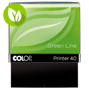 Colop Printer 40 Green Line Sello personalizable reciclado con entintaje automático tinta azul