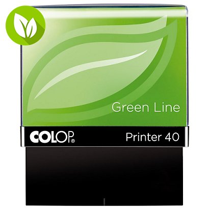 Colop Printer 40 Green Line Sello personalizable reciclado con entintaje automático tinta azul - 1
