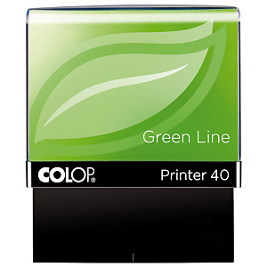 Colop Printer 40 Green Line Sello personalizable reciclado con entintaje automático tinta azul Colop Printer 40 Green Line Sello personalizable reciclado con entintaje automático tinta azul