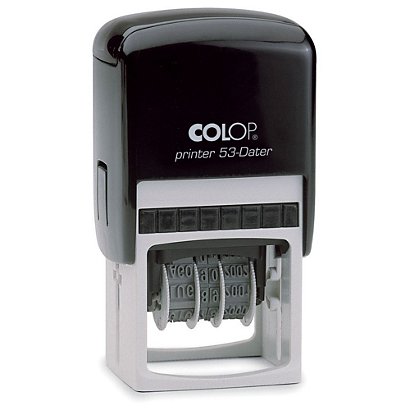 Colop Printer 53 Sello fechador personalizable con entintaje automático tinta azul - 1