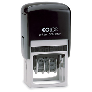 Colop Printer 53 Sello fechador personalizable con entintaje automático tinta negra