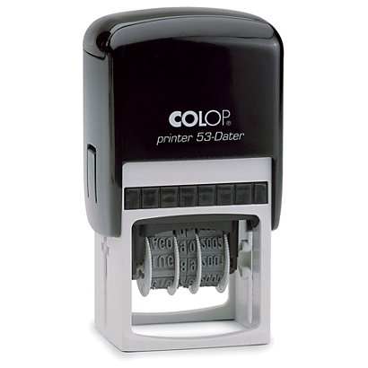 Colop Printer 53 Sello fechador personalizable con entintaje automático tinta negra - 1
