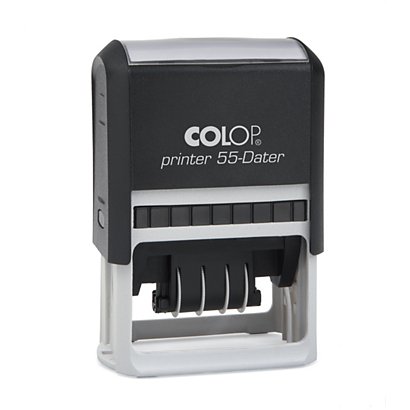 Colop Printer 55 Sello fechador personalizable con entintaje automático tinta azul - 1