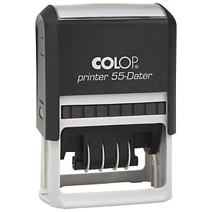 Colop Printer 55 Sello fechador personalizable con entintaje automático tinta negra