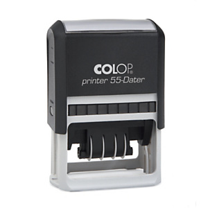Colop Printer 55 Sello fechador personalizable con entintaje automático tinta azul Colop Printer 55 Sello fechador personalizable con entintaje automático tinta azul