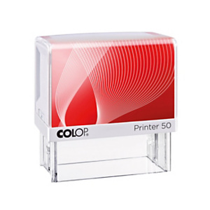 COLOP Printer Line Standard Timbro autoinchiostrante personalizzato Printer 50, 7 righe, 30 x 69 mm, Impronta Blu COLOP Printer Line Standard Timbro autoinchiostrante personalizzato Printer 50, 7 righe, 30 x 69 mm, Impronta Blu