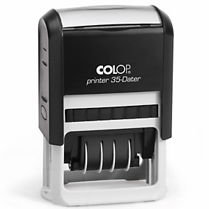 COLOP Printer Line Timbro autoinchiostrante personalizzato con datario Printer 35 Dater, 5 righe, 30 x 50 mm, Impronta Nera COLOP Printer Line Timbro autoinchiostrante personalizzato con datario Printer 35 Dater, 5 righe, 30 x 50 mm, Impronta Nera