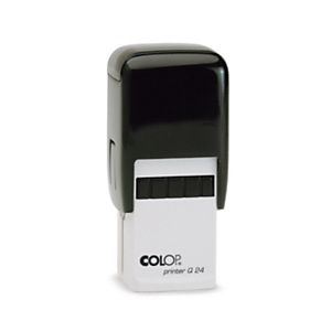 COLOP Printer Line Timbro autoinchiostrante personalizzato quadrato Printer Q24, 6 righe, 24 x 24 mm, Impronta Nera COLOP Printer Line Timbro autoinchiostrante personalizzato quadrato Printer Q24, 6 righe, 24 x 24 mm, Impronta Nera