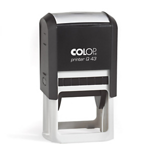 COLOP Printer Line Timbro autoinchiostrante personalizzato quadrato Printer Q43, 10 righe, 43 x 43 mm, Impronta Nera COLOP Printer Line Timbro autoinchiostrante personalizzato quadrato Printer Q43, 10 righe, 43 x 43 mm, Impronta Nera