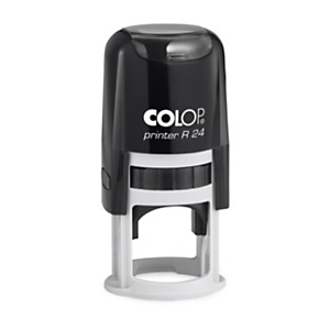 COLOP Printer Line Timbro autoinchiostrante personalizzato rotondo Printer R24, 4 righe, Ø 24 mm, Impronta Nera COLOP Printer Line Timbro autoinchiostrante personalizzato rotondo Printer R24, 4 righe, Ø 24 mm, Impronta Nera