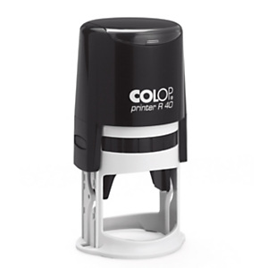 COLOP Printer Line Timbro autoinchiostrante personalizzato rotondo Printer R40, 7 righe, Ø 40 mm, Impronta Nera COLOP Printer Line Timbro autoinchiostrante personalizzato rotondo Printer R40, 7 righe, Ø 40 mm, Impronta Nera