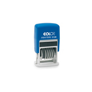 COLOP Printer Mini Line Timbro autoinchiostrante numeratore S126, 4 x 19 mm, Impronta Nera COLOP Printer Mini Line Timbro autoinchiostrante numeratore S126, 4 x 19 mm, Impronta Nera