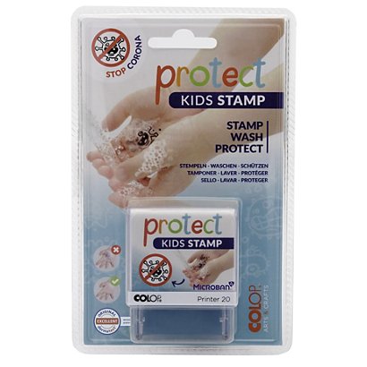Colop Protect Kids Stamp Printer 20 sello para motivar a los niños a lavarse las manos - 1