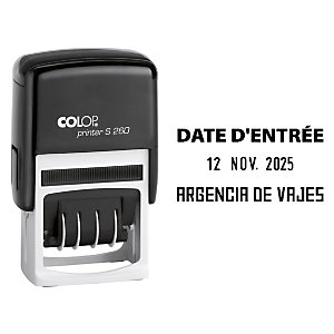 Colop Tampon dateur personnalisable Printer S 260 - Noir - 3 lignes